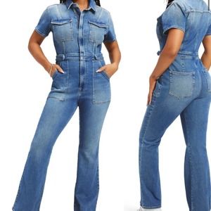 NWT GOOD AMERICAN Fit for Success Bootcut Jumpsuit size small 1